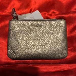 Coach Pewter Double Zip Coin Purse